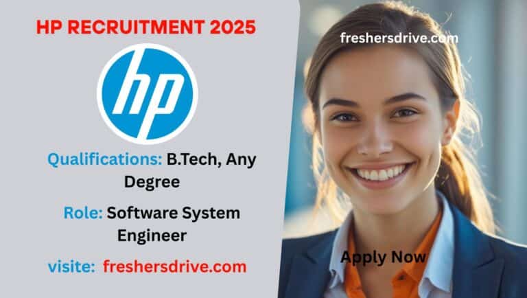 HP Recruitment 2025 for Freshers – Apply Online for Software System Engineer Job