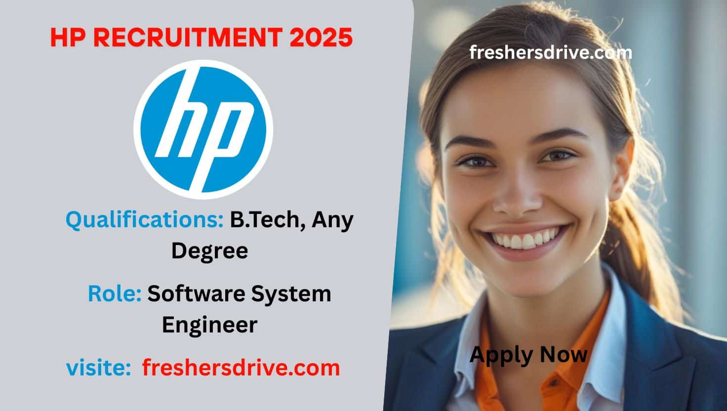HP Recruitment 2025 for Freshers – Apply Online for Software System Engineer Job