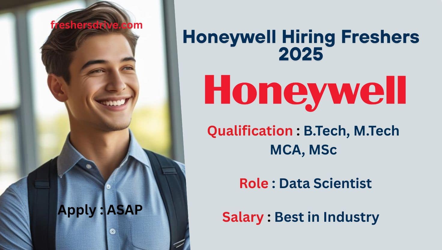 Apply now for Honeywell Hiring Freshers 2025 for Data Scientist roles.