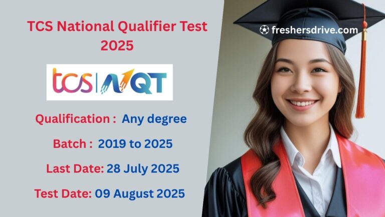 TCS NQT Registration 2025 Portal Screenshot