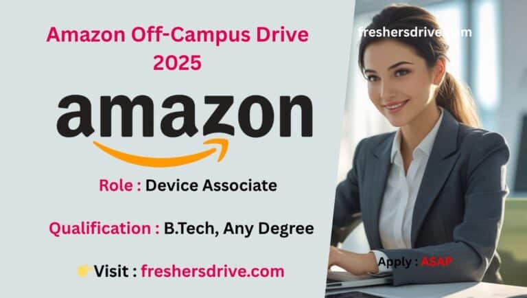 Amazon Hiring Freshers 2025 for Device Associate Role – Chennai Location