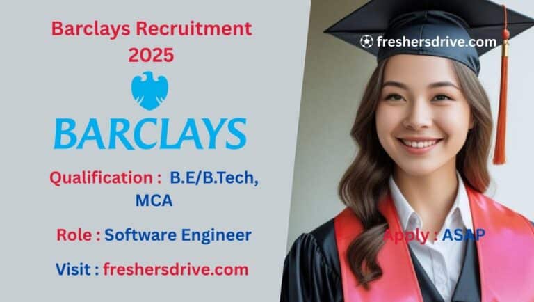 Barclays Recruitment 2025 for Software Engineer Official Logo