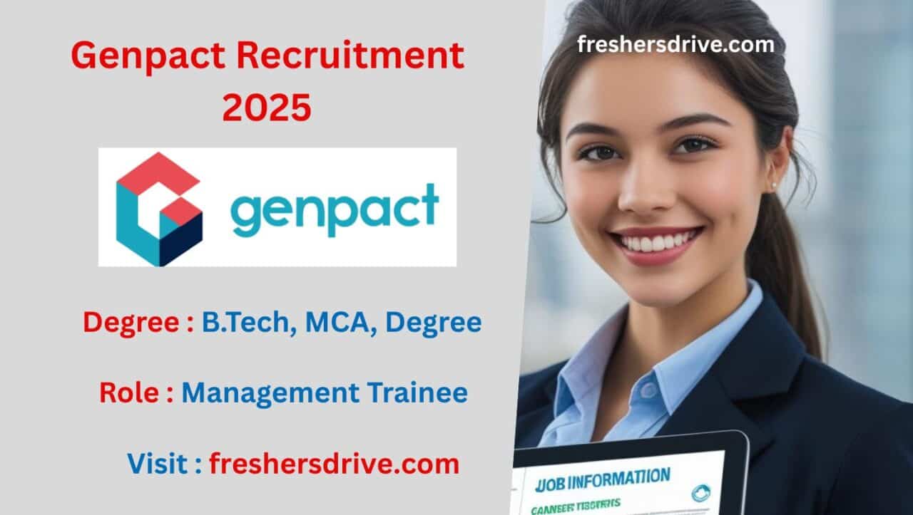 Genpact Recruitment 2025 for Management Trainee in Chennai