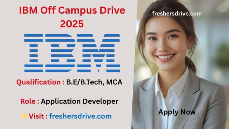 IBM Hiring 2025 for Application Developer – FullStack Bangalore