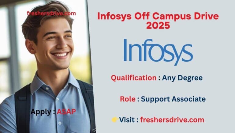 Infosys Off Campus Drive 2025 in Chennai for Support Associate