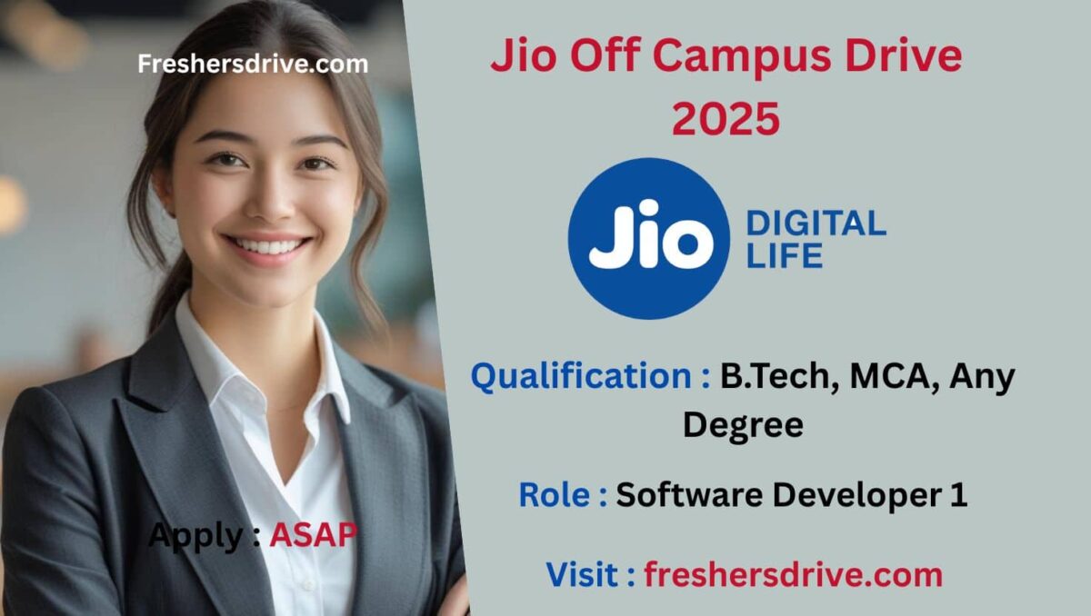 Jio Off Campus Drive 2025 for Graduate Engineer Trainee in Mumbai – Apply Online