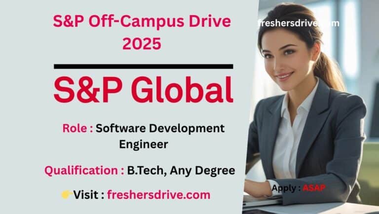 SP Global Off Campus Drive 2025 for Software Development Engineer in Hyderabad