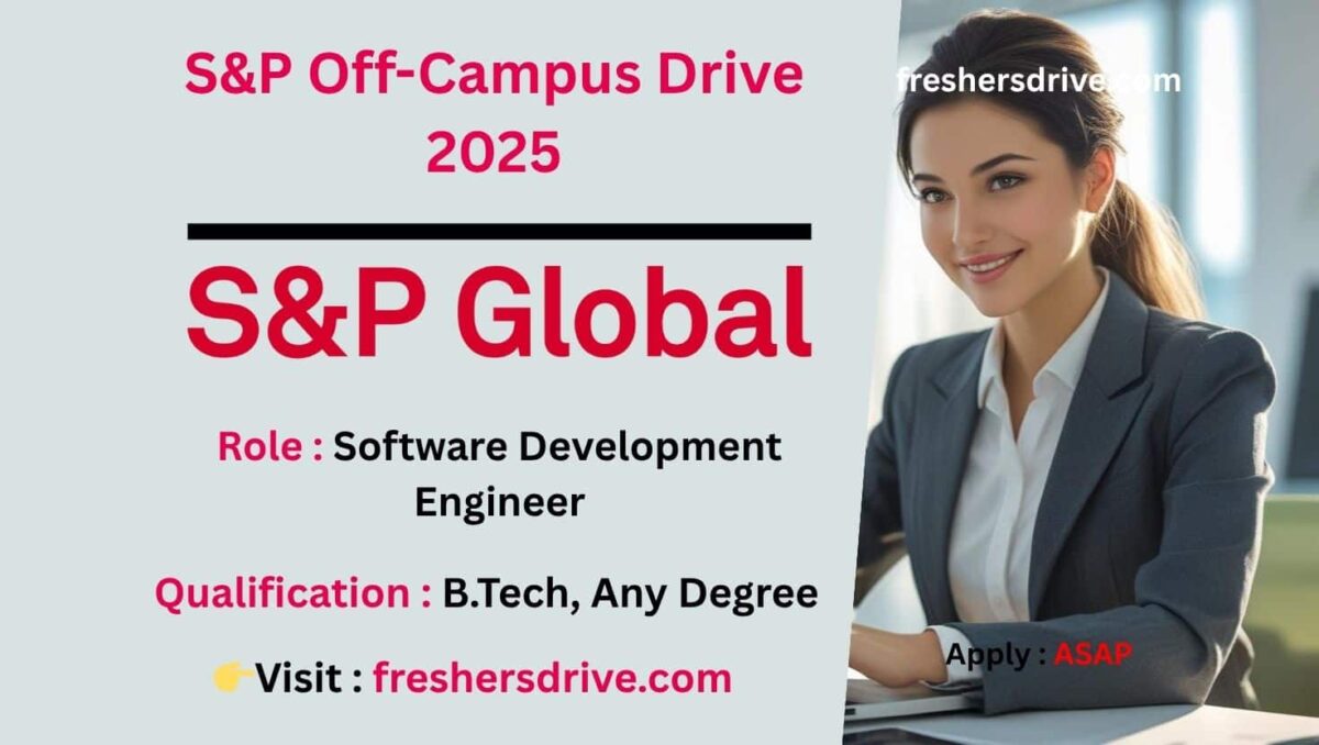 SP Global Off Campus Drive 2025 for Software Development Engineer in Hyderabad