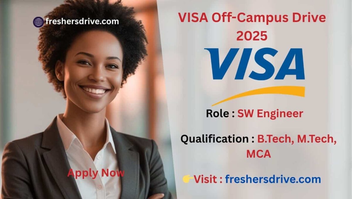 Visa Off-Campus Drive 2025 for SW Engineer Bangalore Logo Banner