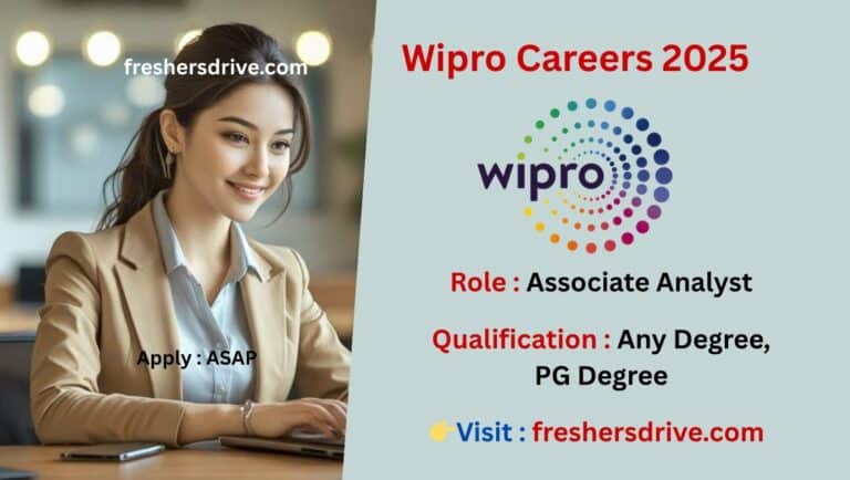 Wipro Job Openings 2025 – Associate Analyst openings in Coimbatore office