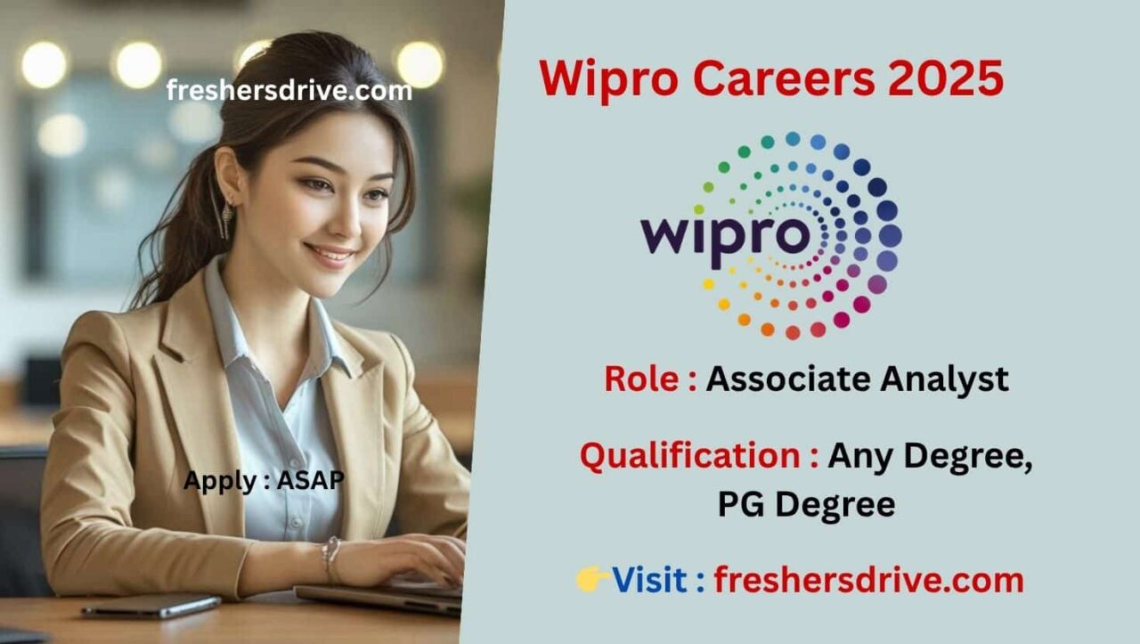 Wipro Job Openings 2025 – Associate Analyst openings in Coimbatore office