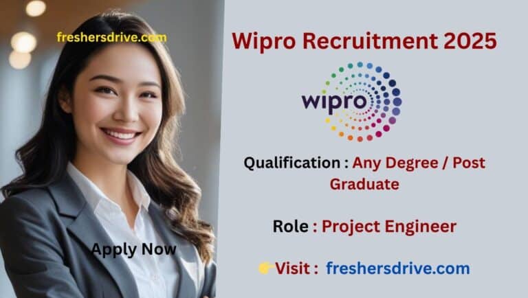 Wipro Off Campus Drive 2025 - Project Engineer Hiring Banner