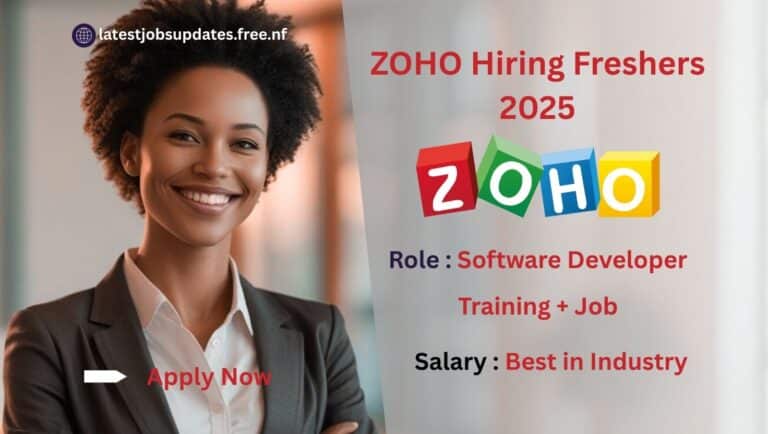 Zoho Hiring Freshers 2025 for Software Developer Jobs in Chennai – Apply Online