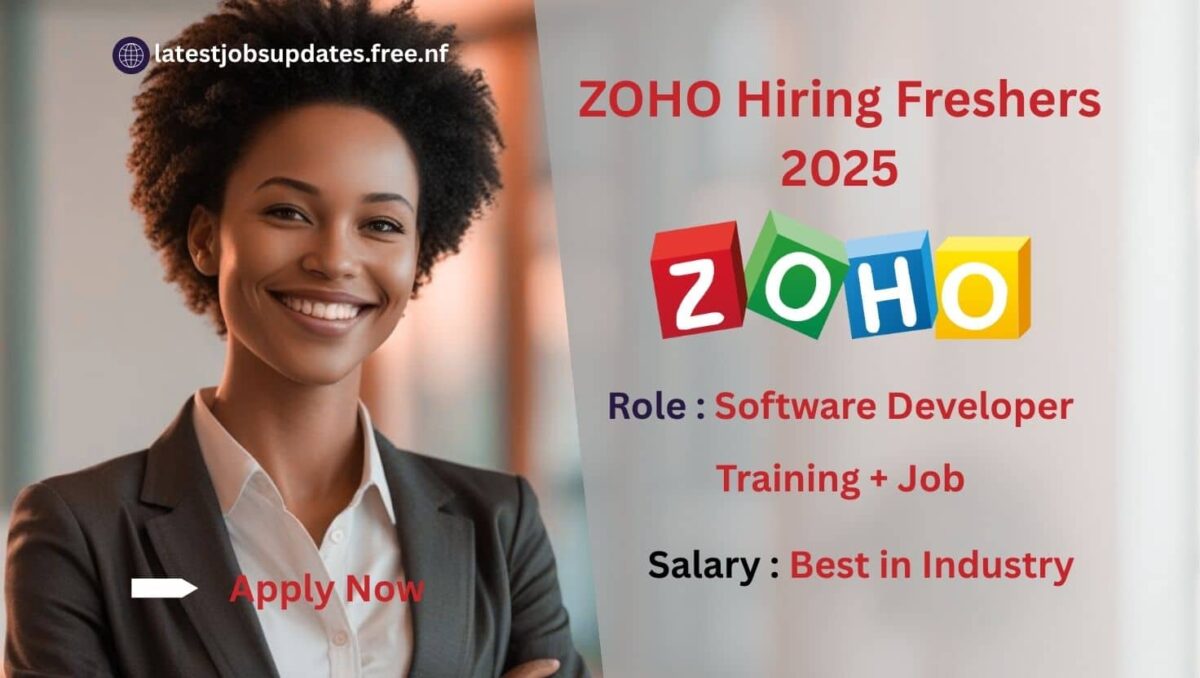 Zoho Hiring Freshers 2025 for Software Developer Jobs in Chennai – Apply Online
