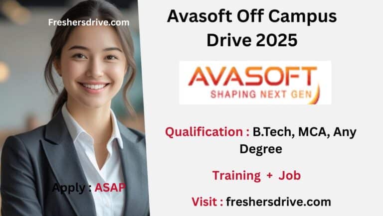 Avasoft Off Campus Drive 2025 for Data Science Trainee Engineer in Chennai