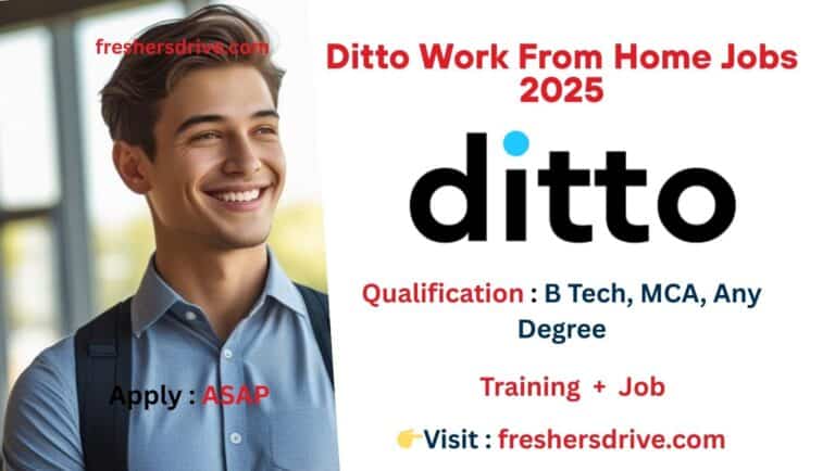 Ditto Hiring 2025 – Work From Home Jobs for Customer Service Quality Executive