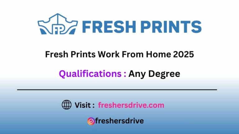 Fresh Prints Work From Home 2025 – Sales Specialist Job in India