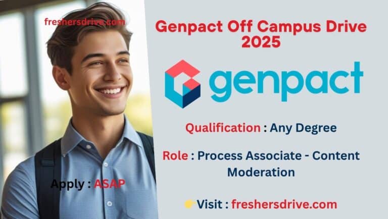Genpact Off Campus Drive 2025 - Process Associate - Content Moderation Banner