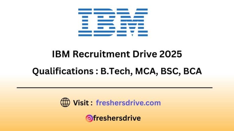 IBM Recruitment Drive 2025 – Software Engineer Jobs in India