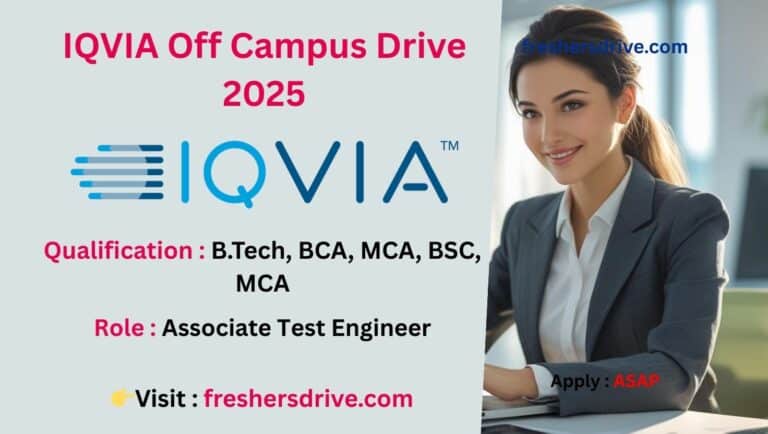 IQVIA Off Campus Drive 2025 Bangalore