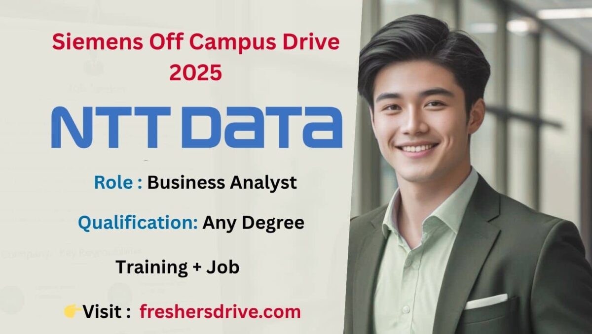 NTT DATA Hiring Freshers 2025 for Business Intelligence Analyst role in Bangalore