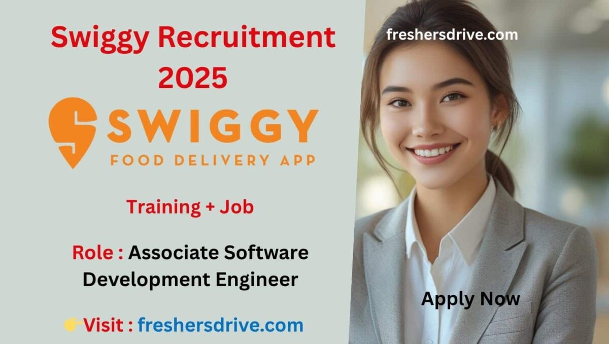 Swiggy Hiring Freshers 2025 – Associate Software Development Engineer job opening in Bangalore