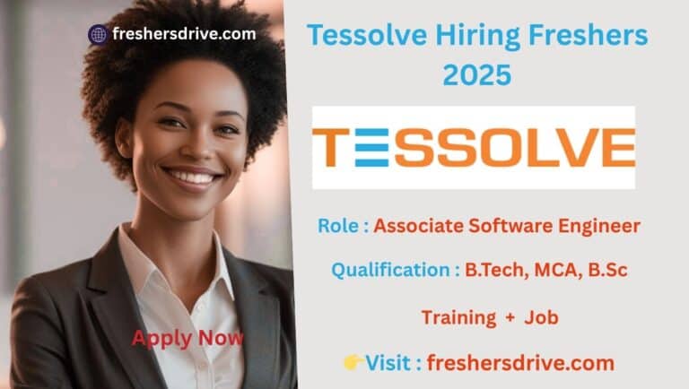 Tessolve Hiring Freshers 2025 for Associate Software Engineer – Bangalore Office