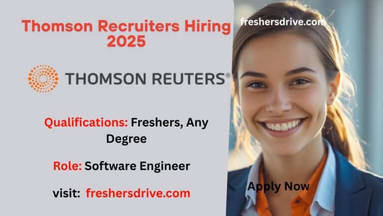 Thomson Recruiters Hiring 2025 Software Engineer Recruitment Bangalore Office