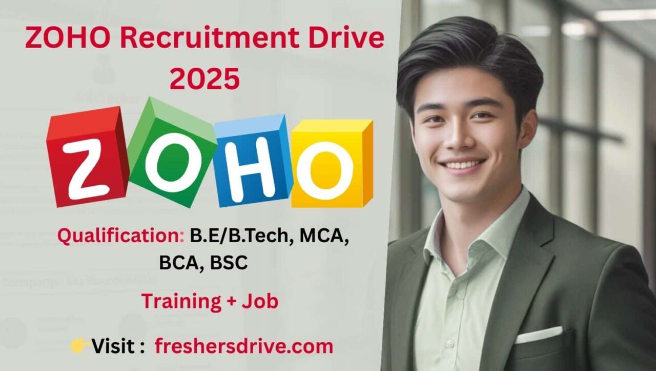 ZOHO Recruitment Drive 2025 for User Experience Designer in Chennai