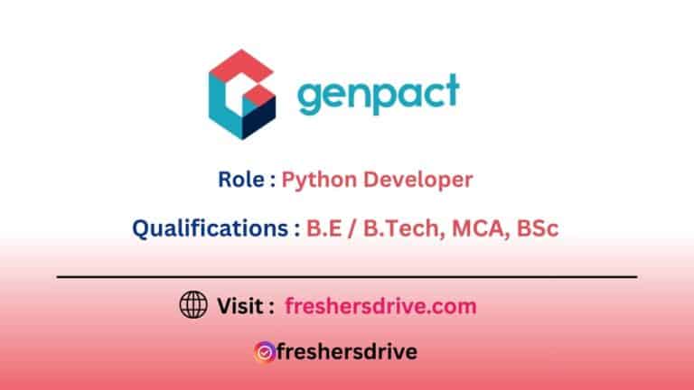Genpact Recruitment Drive 2025 – Python Developer Job in Bangalore