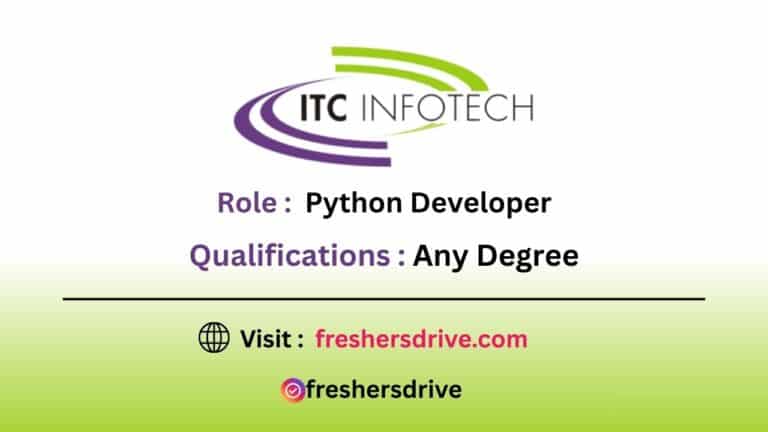ITC Infotech Hiring Freshers 2025 – C++ Developer in Chennai
