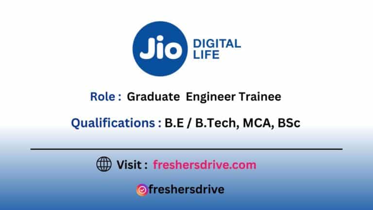 Reliance Jio Recruitment 2025 – Graduate Engineer Trainee Jobs in Mumbai for Freshers