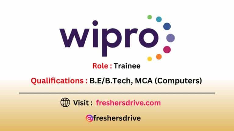 Wipro Recruitment Drive 2025 Chennai for Trainee Freshers