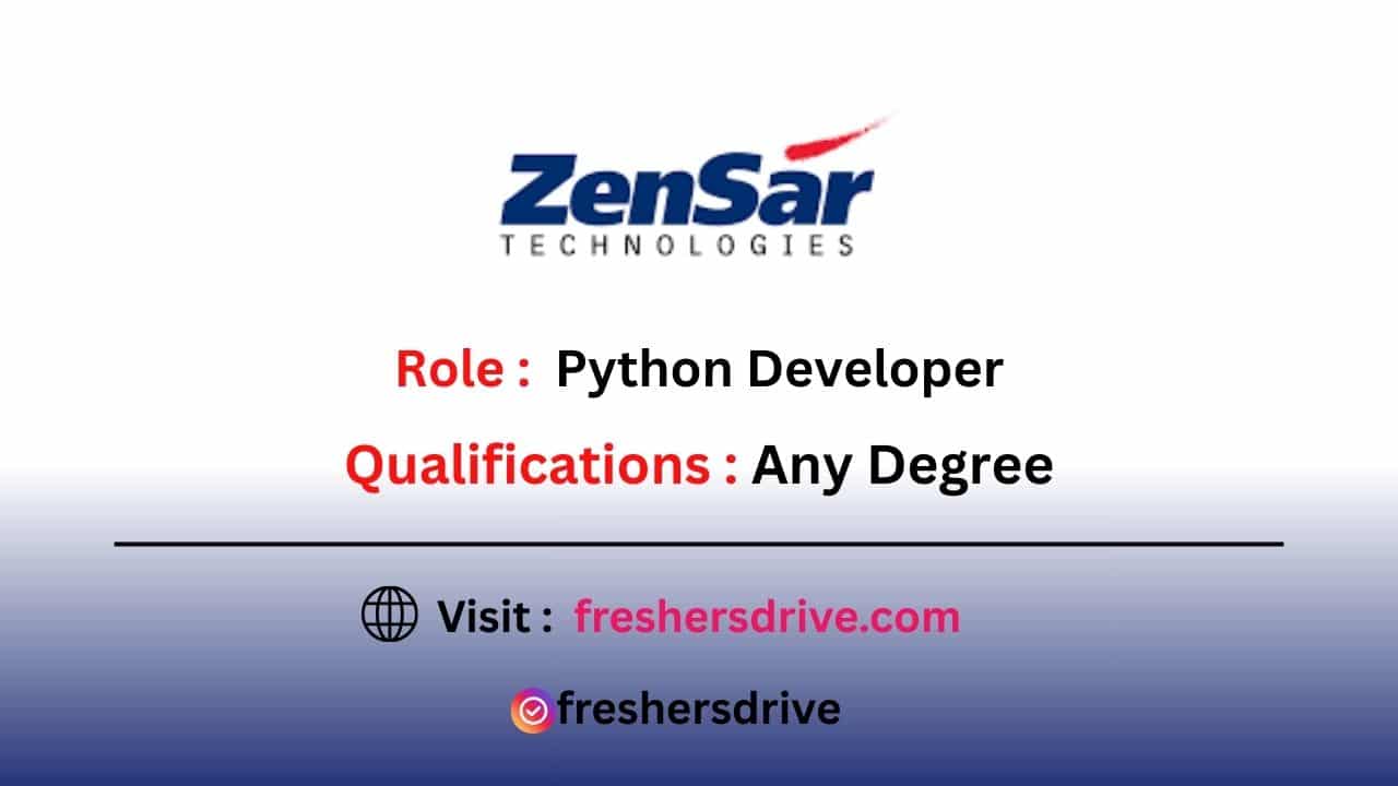Zensar Off Campus Drive 2025 Python Developer Hiring in Pune