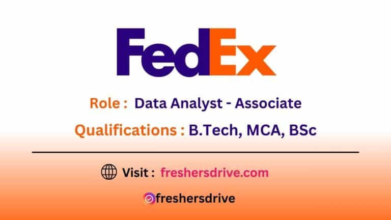 tFedEx Off Campus Drive 2025 – Data Analyst Associate in Bangalore