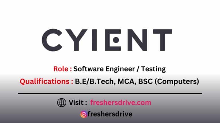 Cyient Off Campus Drive 2025 for Software Engineer in Hyderabad – Apply Online for Freshers